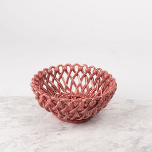 Corbeille tressée design | VIEUX ROSE